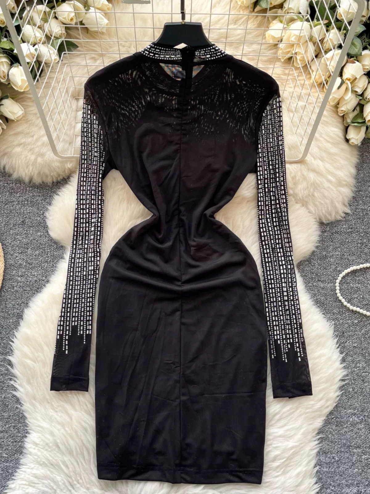 Back alley embellished dress FBC433 images